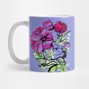 Pink Peony flower Mug